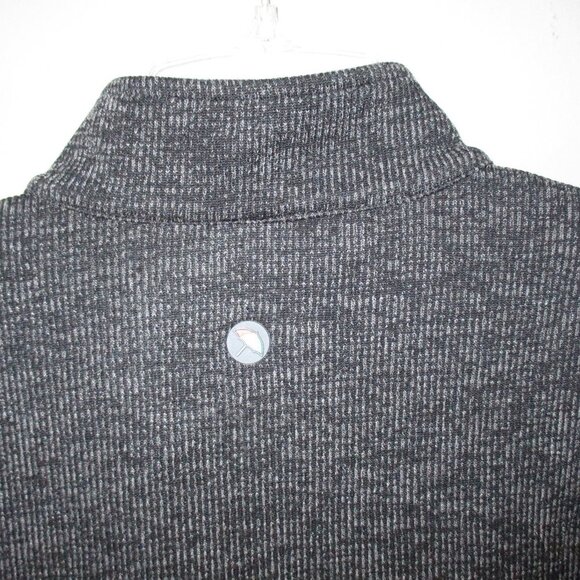 Mens Arnold Palmer Quarter Zip Sweater Gray Umbrella Logo - Picture 7 of 7